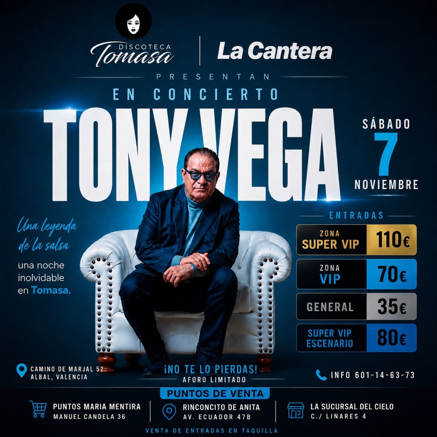 Tony Vega — concierto en España