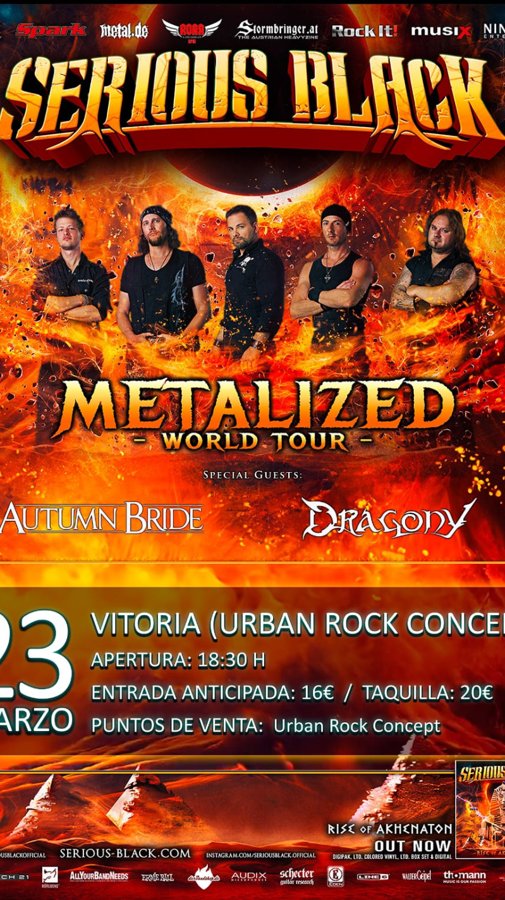 SERIOUS BLACK + AUTUMN BRIDE + DRAGONY en Vitoria SERIOUS BLACK + AUTUMN BRIDE + DRAGONY en Vitoria