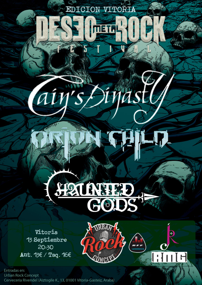 CAIN´S DINASTY + ORION CHILD + HAUNTED GODS en Vitoria CAIN´S DINASTY + ORION CHILD + HAUNTED GODS en Vitoria