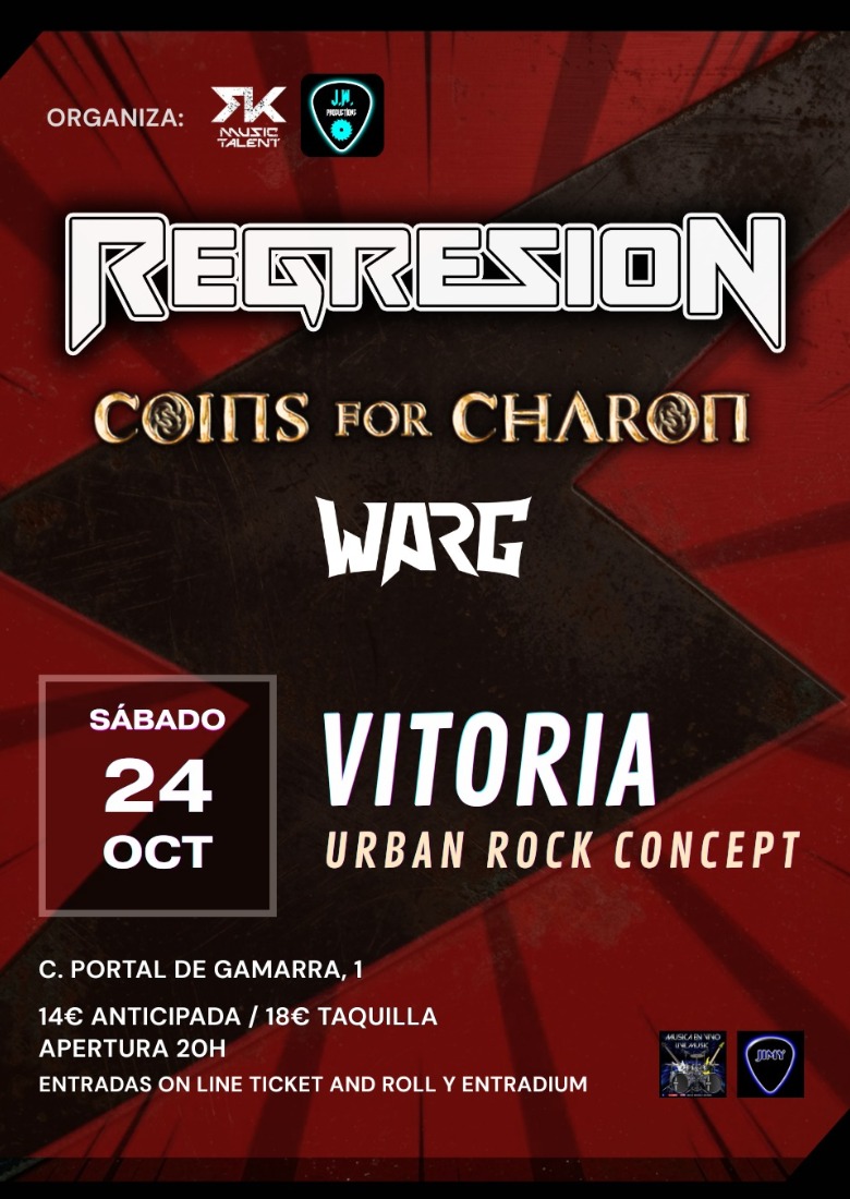 REGRESION + COINS OF CHARON + WARG en Vitoria REGRESION + COINS OF CHARON + WARG en Vitoria