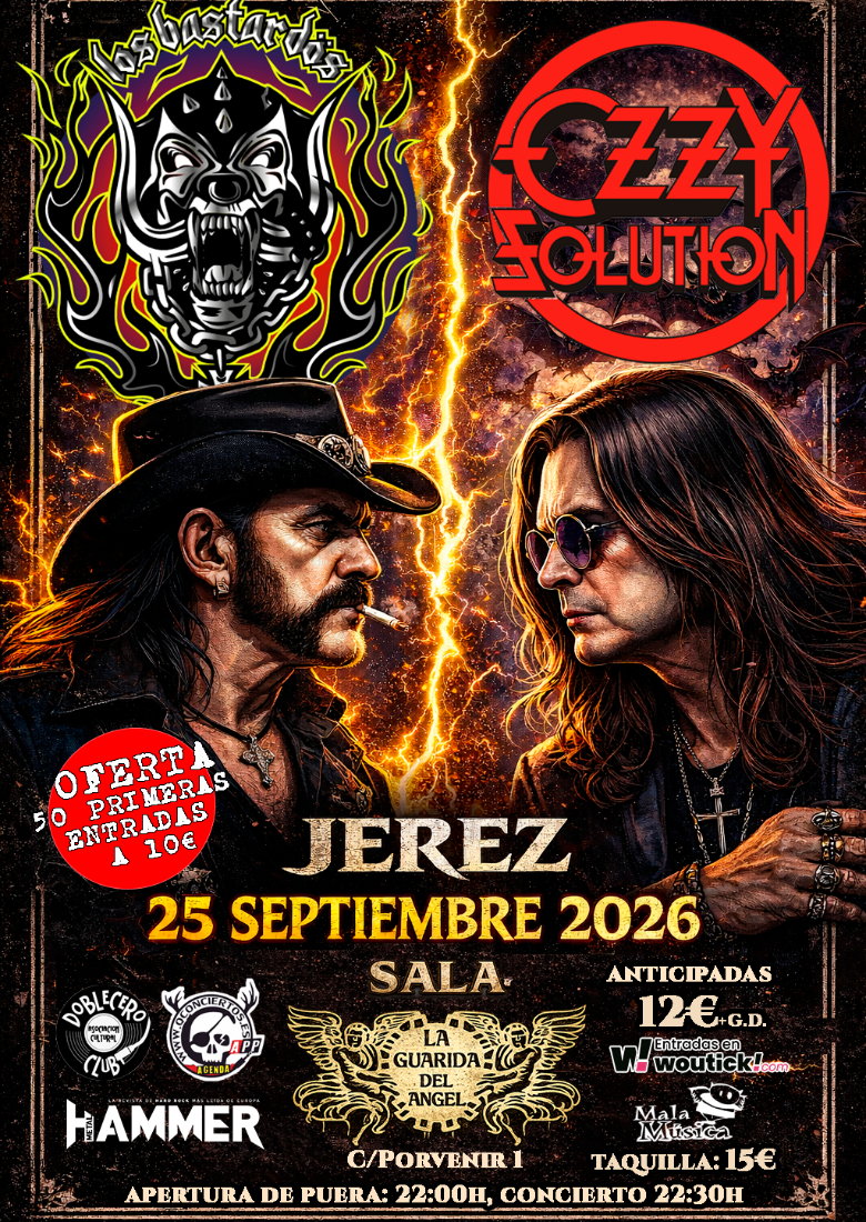 Los Bastardos + Ozzy Solution en Jerez Los Bastardos + Ozzy Solution en Jerez