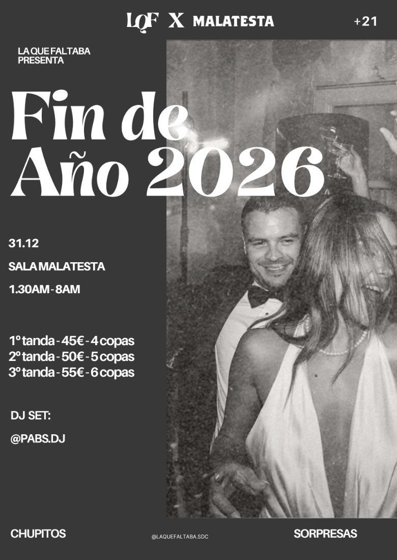FIN DE ANO 2026 LQF x MALATESTA FIN DE ANO 2026 LQF x MALATESTA