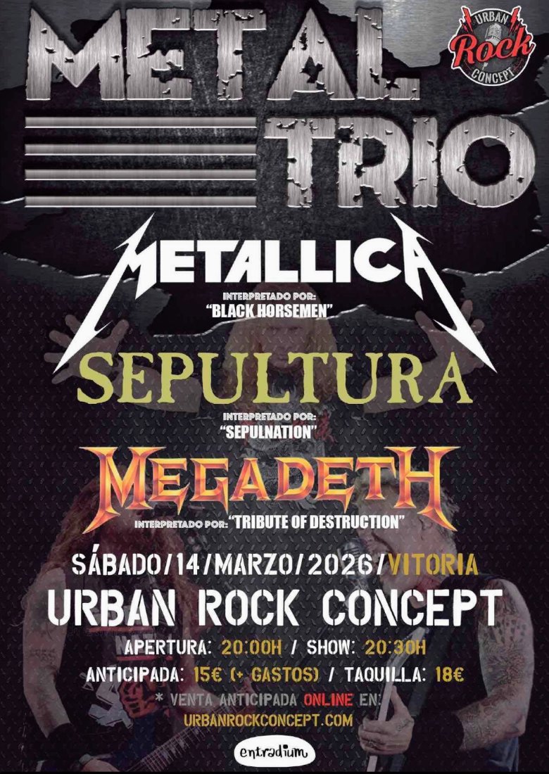 METAL TRIO (TRIBUTO A METALLICA+ SEPULTURA + MEGADETH) METAL TRIO (TRIBUTO A METALLICA+ SEPULTURA + MEGADETH)