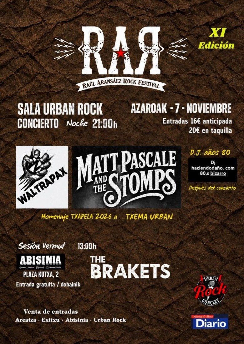 RAUL ARANSAEZ ROCK FESTIVAL (RAR) - XI EDICION RAUL ARANSAEZ ROCK FESTIVAL (RAR) - XI EDICION