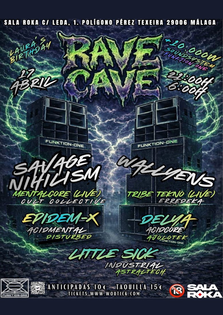 RAVE CAVE EN SALA ROKA MÁLAGA RAVE CAVE EN SALA ROKA MÁLAGA