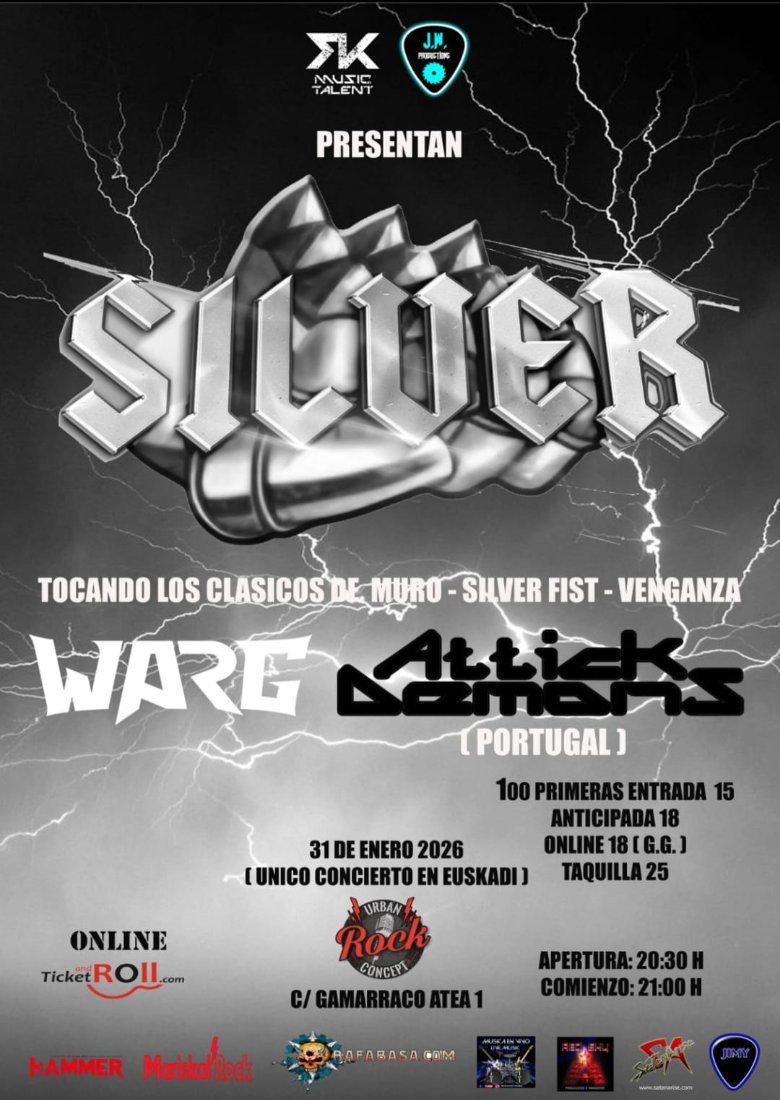 SILVER + WARG + ATTICK DEMONS en Vitoria
