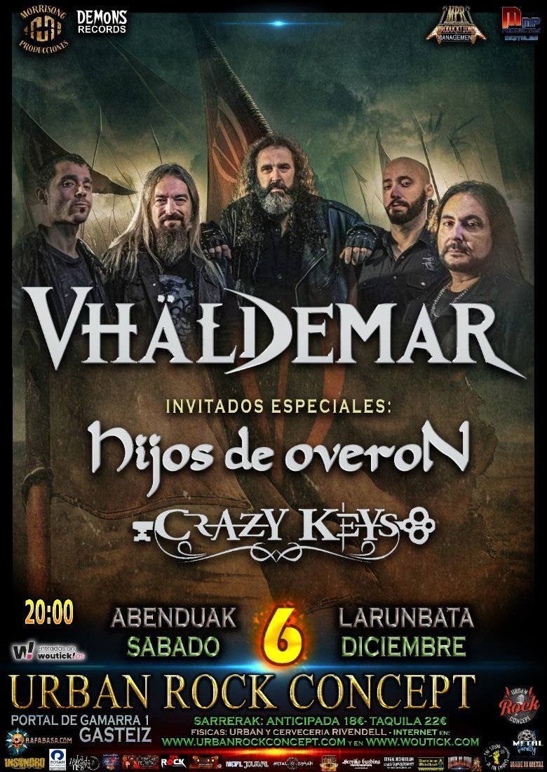 VHÄLDEMAR + HIJOS DE OVERON + CRAZY KEYS en Vitoria VHÄLDEMAR + HIJOS DE OVERON + CRAZY KEYS en Vitoria