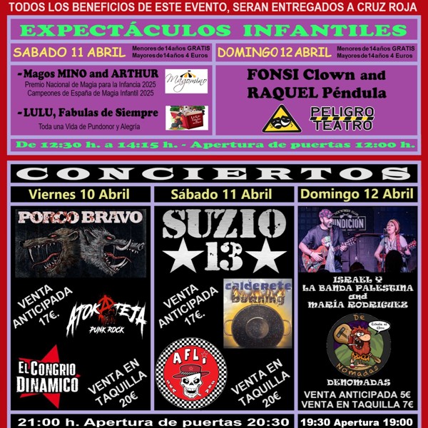 MAGOS MINO & ARTHUR + LULU FABULAS DE SIEMPRE - BENÉFICO CRUZ ROJA