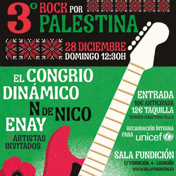 ROCK POR PALESTINA - EL CONGRIO DINÁMICO + ENAY + N DE NICO -FUNDICIÓN