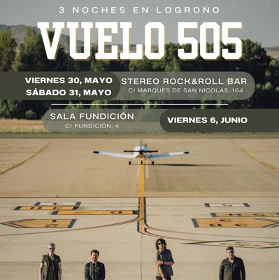 Vuelo 505 Sábado 31 en STEREO LOGROÑO
