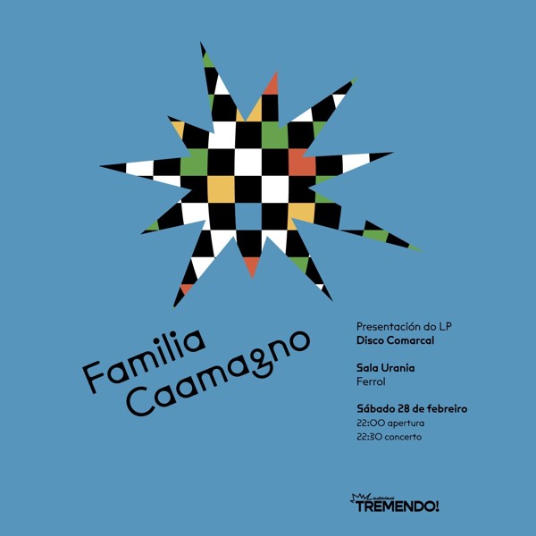 Familia Caamagno na Sala Urania en Ferrol